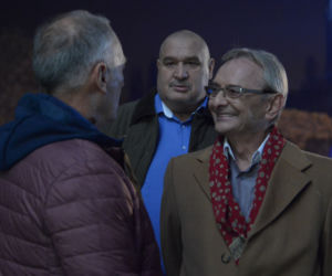 Pierwsza miłość. Karol Weksler (Karol Strasburger) Andrzej (Jerzy Bończak), Romuś (Grzegorz Skrzecz)