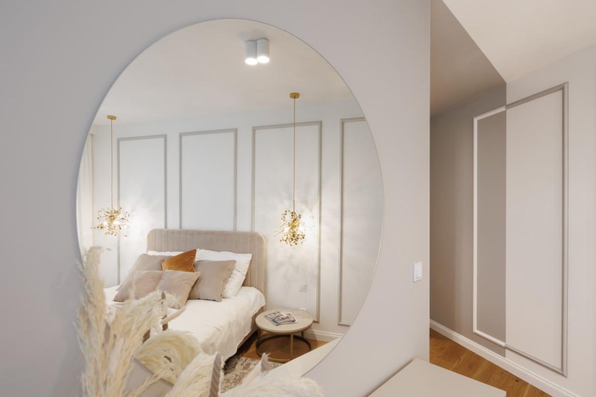Sypialnia w stylu modern classic