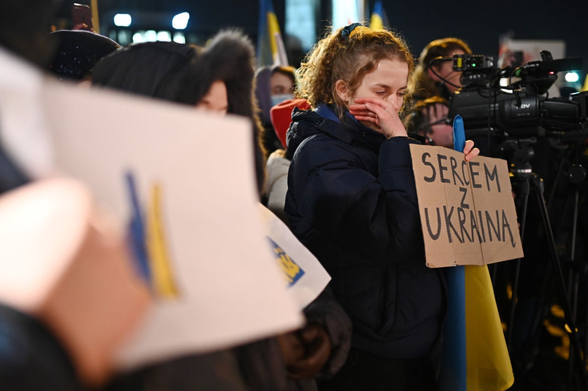 Solidarni z Ukrainą. Wielki wiec w Gdańsku
