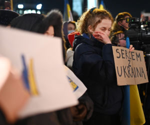 Solidarni z Ukrainą. Wielki wiec w Gdańsku