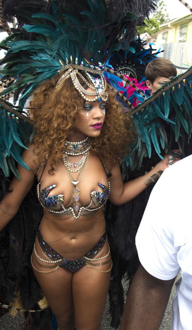 Rihanna podczas karnawału na Barbadosie