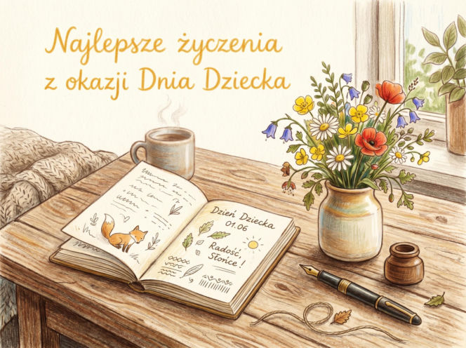 Kartka na Dzień Dziecka dorosłego dziecka
