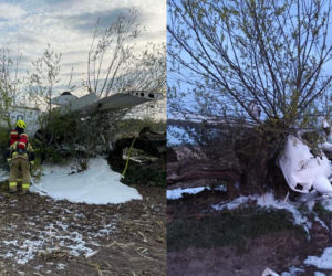 Awaria w powietrzu i dramatyczne lądowanie. Dwie osoby na pokładzie