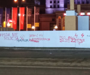 Strajk Kobiet. Pomazane centrum Warszawy