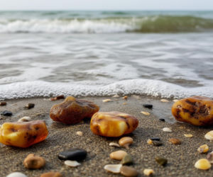 Bursztynowe łowy w Mikoszewie. Co trzeba zrobić, by znaleźć ich pełen talerz?