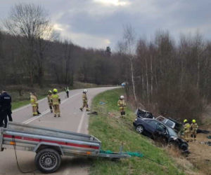 Groźny wypadek w Nienadowej. Trzy osoby ranne [ZDJĘCIA]