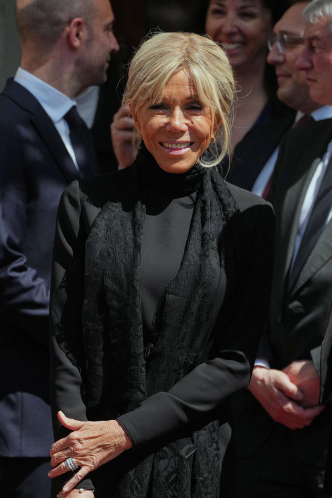 Emmanuel Macron z żoną Brigitte Macron