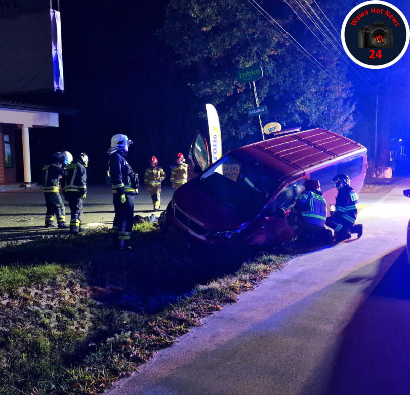 Wylądowali busem w rowie. Byli tak pijani, że nie mogli wyjść o własnych siłach