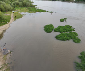 Fala wezbraniowa zalała plażę nad Wisłą