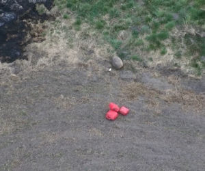 Wypalał trawę, namierzył go dron.