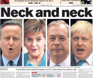 BREXIT okładki gazet