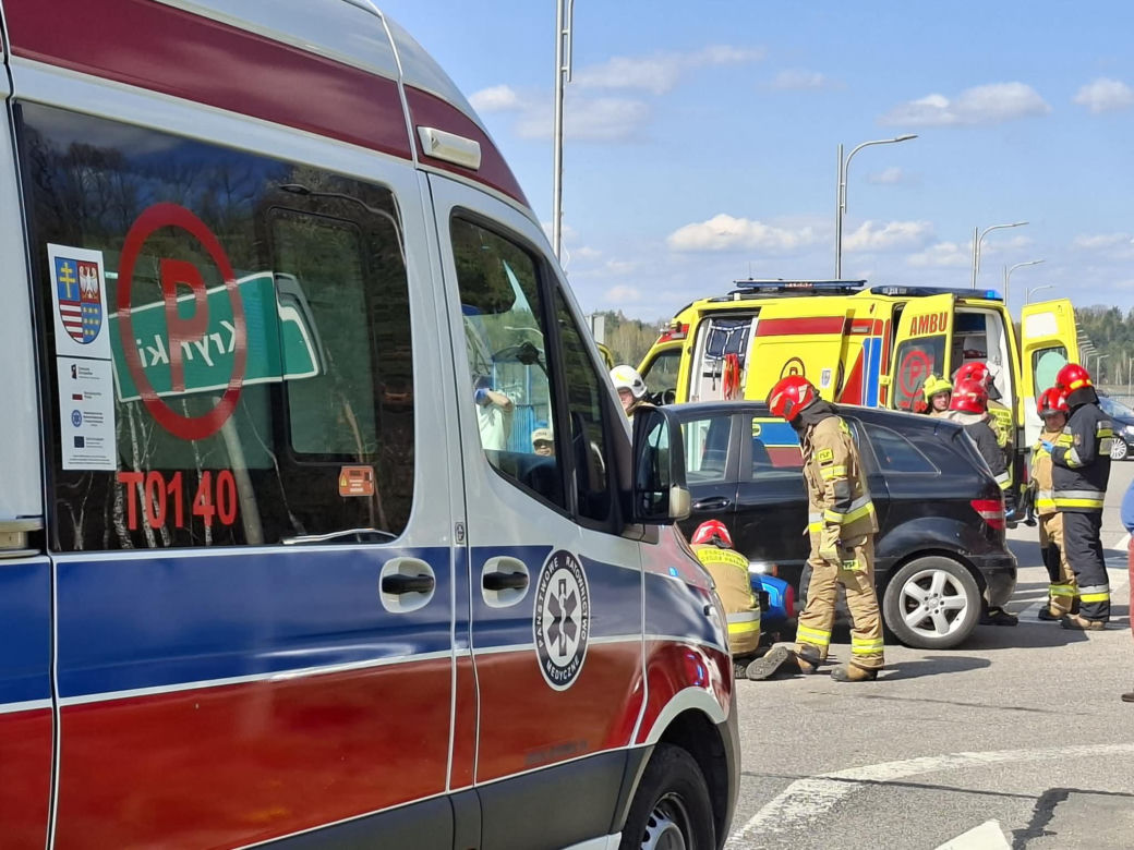 19.04.2026. Wypadek w Krynkach. Lądował LPR