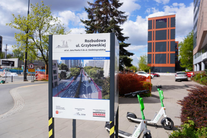 Od ubiegłego roku trwa przebudowa ulicy Grzybowskiej