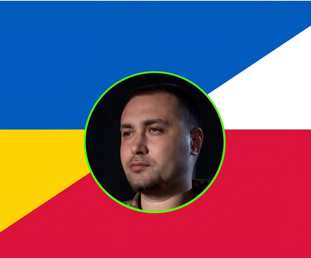 Portret Kyryło Budanowa na tle flag Ukrainy i Polski. O relacjach obu państw przeczytasz na SE Portal Obronny.