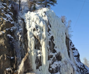 Kielce. Lodospad na Kadzielni
