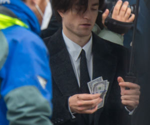 Robert Pattinson na planie The Batman w Liverpoolu