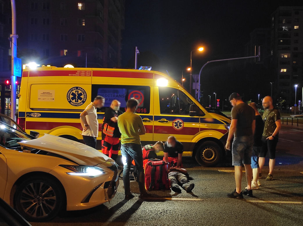 Potworny wypadek na warszawskim Gocławiu