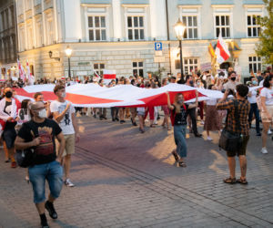 Marsz solidarności z Białorusinami w Krakowie