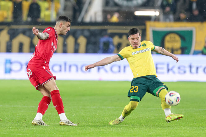 GKS Katowice - Widzew Łódź, zdjęcia kibiców z meczu 20. kolejki PKO BP Ekstraklasy