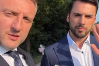 M jak miłość nowy sezon. Bartek (Arkadiusz Smoleński), Rafał (Jakub Kucner) na planie