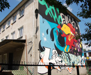 Mural przy ul. Farbiarskiej