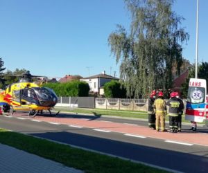 Wieluń. 11-latka potrącona na przejściu dla pieszych. Dziewczynkę zabrał śmigłowiec LPR
