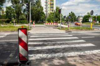 Frezowana ulica Człuchowska wyłączona z ruchu
