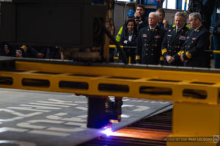 Palenie blach pod przyszłego ORP Huragan