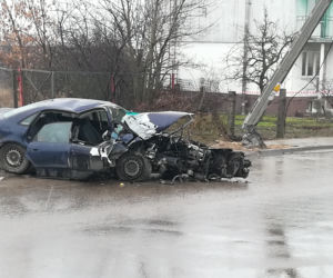 Wypadek na ul. Przemysłowej w Grajewie