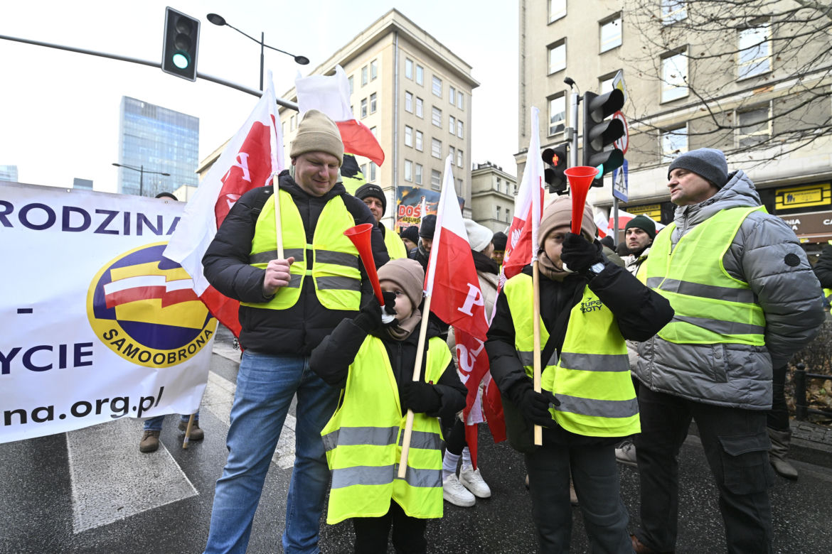 Protest rolników w Warszawie (3.01.2025)