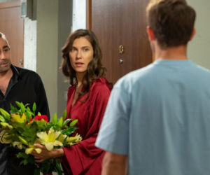 Barwy szczęścia, odcinek 2410, Vincenzo (Alessandro Curti), Regina (Kamila Kamińska), Franek (Mateusz Banasiuk)