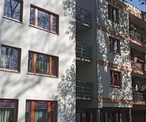 Balkony z widokiem na ścianę