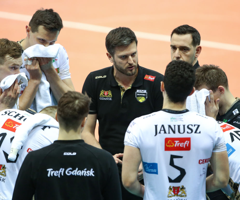 Michał Winiarski i siatkarze Trefla Gdańsk