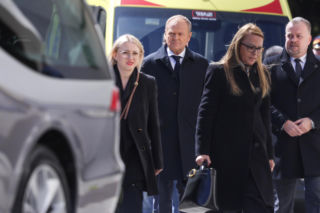 Politycy na pogrzebie Łukasza Litewki