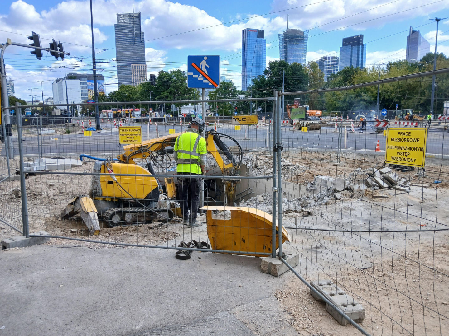 Likwidacja przejścia podziemnego na skrzyżowaniu ul. Młynarskiej i Wolskiej w Warszawie