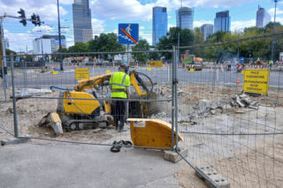 Likwidacja przejścia podziemnego na skrzyżowaniu ul. Młynarskiej i Wolskiej w Warszawie