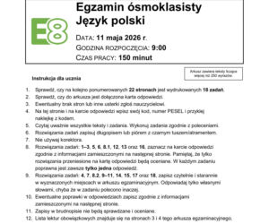 Język polski. Odpowiedzi + CAŁY ARKUSZ CKE egzamin ósmoklasisty 2026 [POBIERZ, ZOBACZ PDF + JPG]