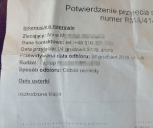 Oszust z serwisu ukradł mi komputer