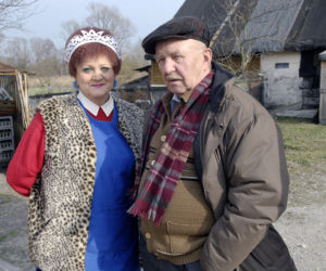 Złotopolscy. Małgorzata Różniatowska (Elżunia Kleczkowska), Jerzy Turek (listonosz Józef Garliński)