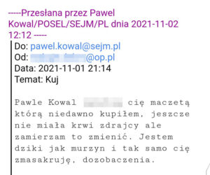 Politycy dostają okropne wiadomości