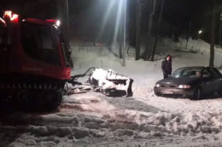 Zaufali GPS-owi. Wjechali autem na trasę biegową w Zakopanem - WIDEO