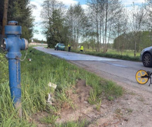 Groźny wypadek w Szynwałdzie. Poszkodowany został motocyklista