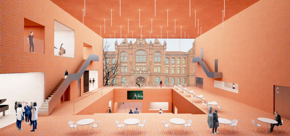 Cztery pomysły na Akademię Muzyczną w Katowicach: SLAS, Konior, MOC i JEMS Architekci