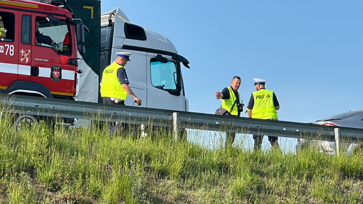 A2 pieszy potrącony na autostradzie
