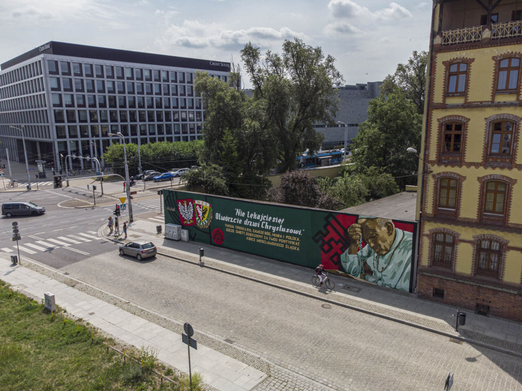 Kibice Śląska namalowali mural bez wymaganych zgód 