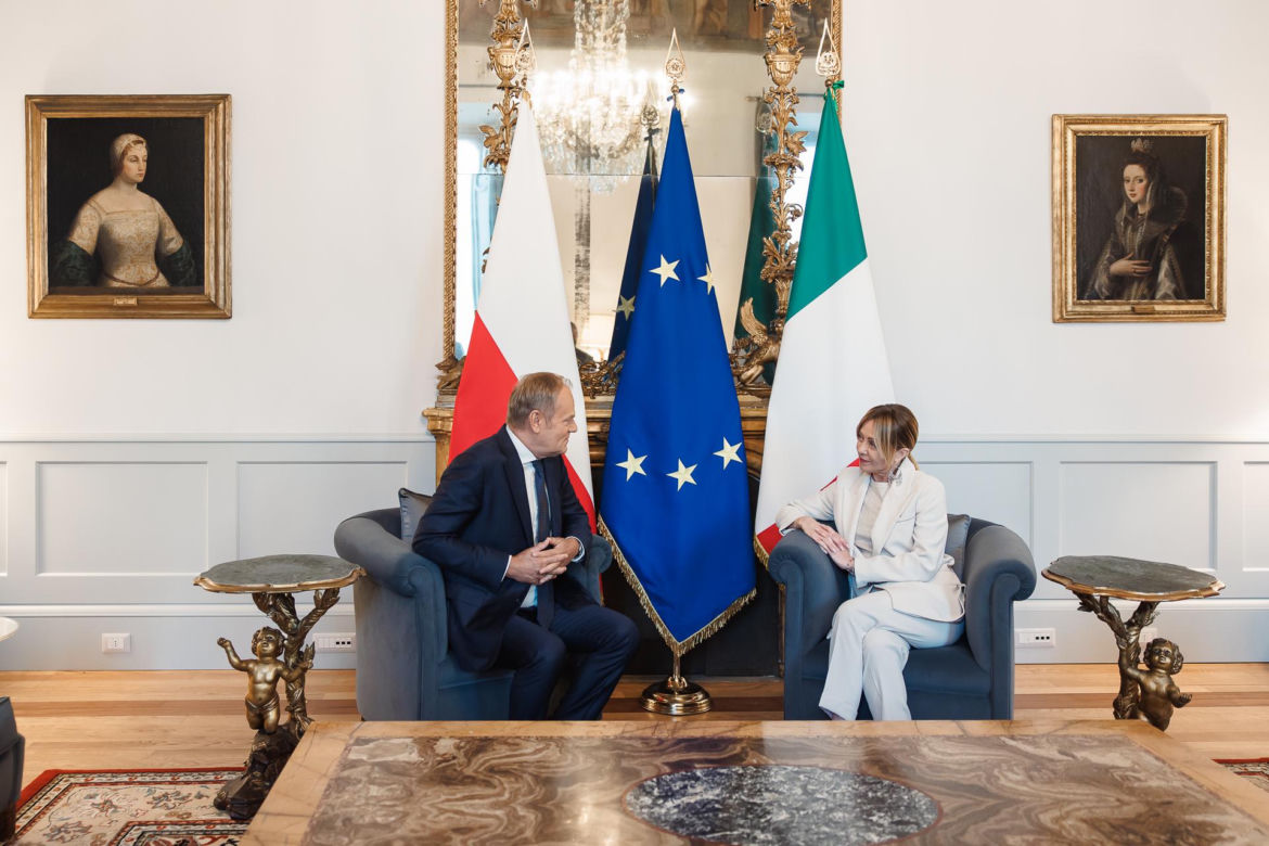 Donald Tusk spotkał się z Giorgią Meloni
