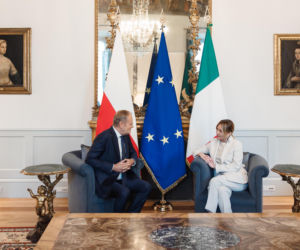 Donald Tusk spotkał się z Giorgią Meloni