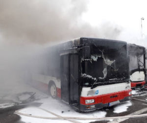 Nowy Sącz. Znowu pożar w miejskim autobusie! W środku byli pasażerowie