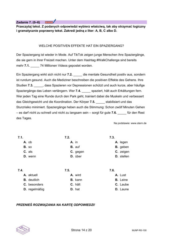 Matura 2026: NIEMIECKI rozszerzony 12.05.2026r. Arkusze CKE [Formuła 2023]