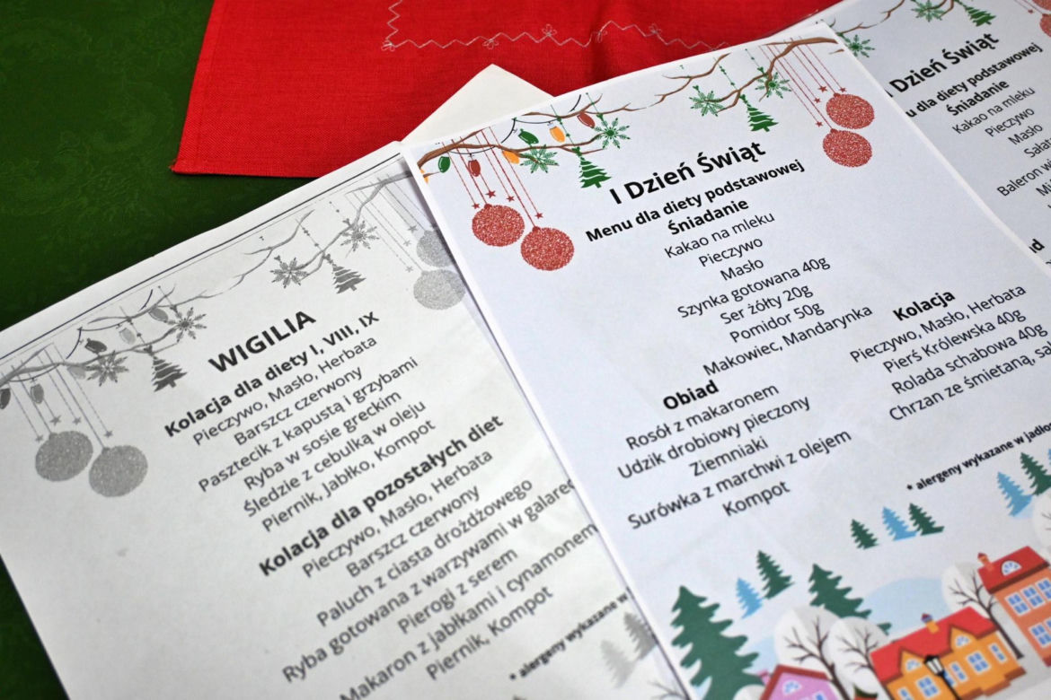 Tak wygląda świąteczne menu w szpitalu. „Chcemy dać pacjentom namiastkę domu”